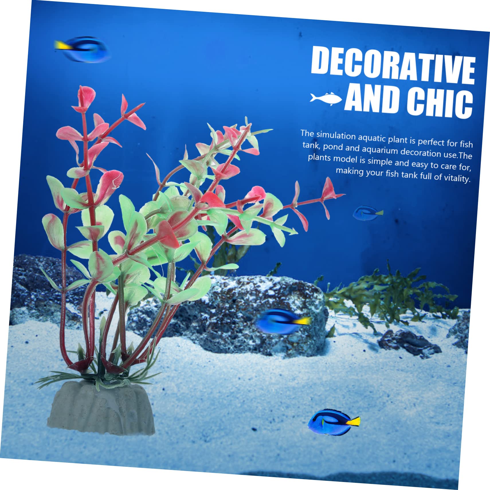 Toddmomy 5ensembles Plantes Aquatiques Artificielles pour Aquarium Décorations De Paysage pour Poissons Et Aquariums Simulation Naturelle Accessoires De Décoration De Réservoir