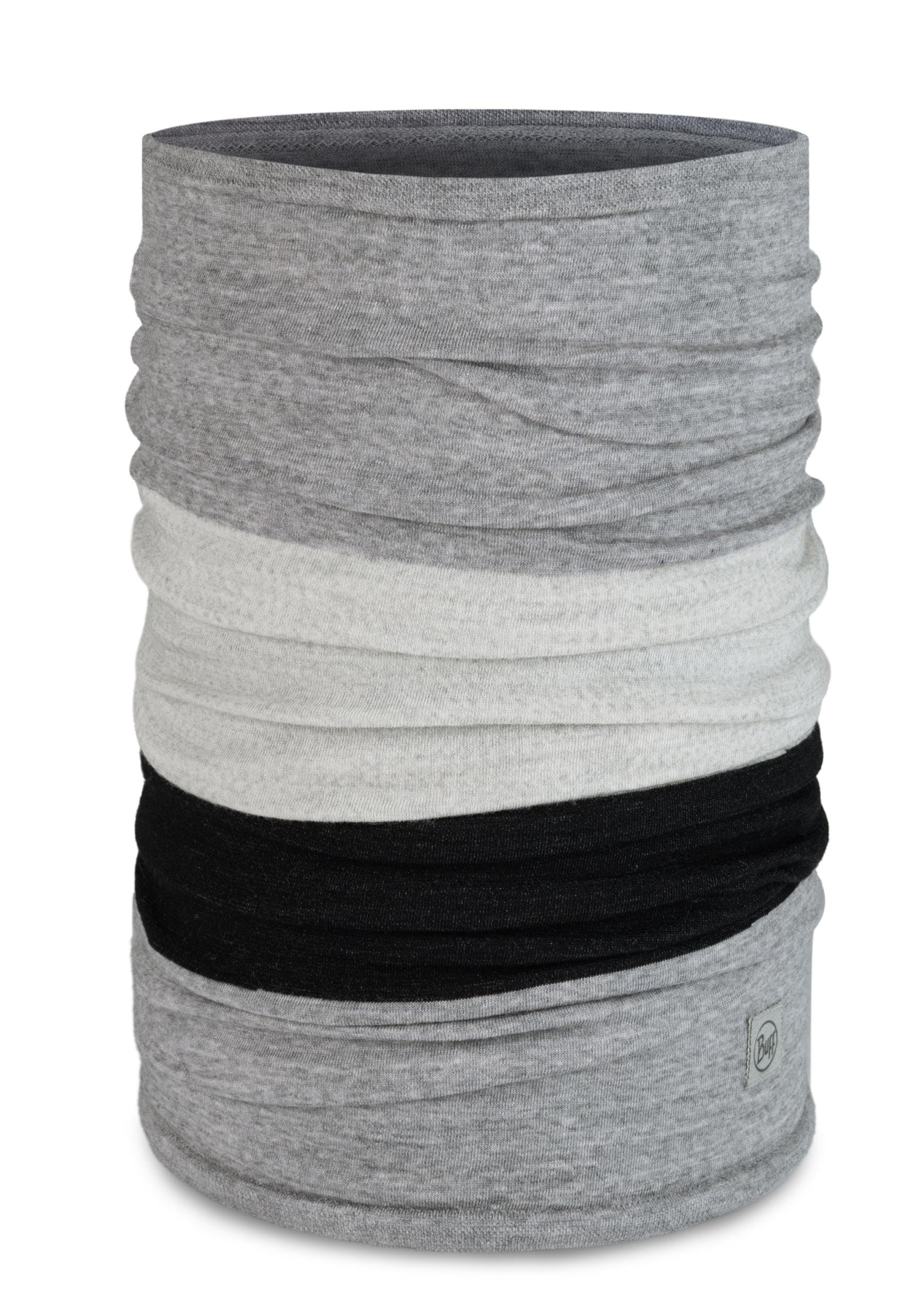 Buff Men's Greyish Unisex Merino Wool Colourblock Move Tubular Bandana Scarf