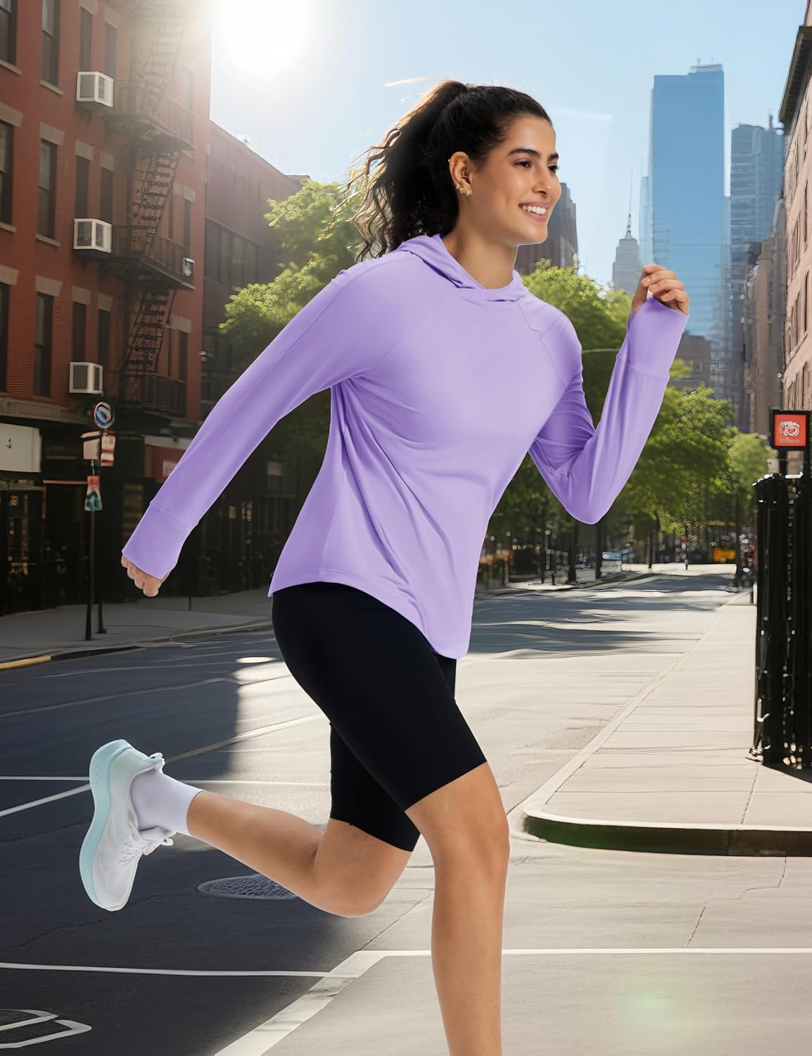 MAGCOMSEN Women's UPF 50+ Sun Protection Hoodie Long Sleeve Lightweight Quick Dry Shirt Athletic Outdoor Fishing Hiking - Image 3