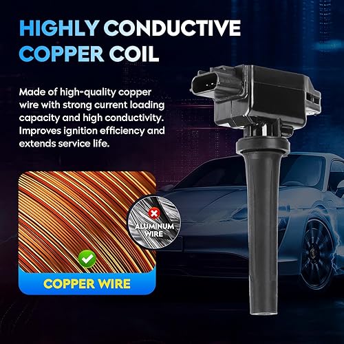 Miniatura 10 de Paquete de bobinas de encendido para Mazda 3 2012-2020 2014-2020 Mazda 6 2014-2020 3 Sport 2014-2018 CX-5 2013-2019 2014-2020 2019 CX-9 2016-2019