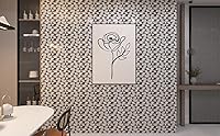Vista 3 de KASARO Azulejos de protección contra salpicaduras para pared de cocina, mosaico, autoadhesivo, duradero, material polimérico, azulejos de metal, 10