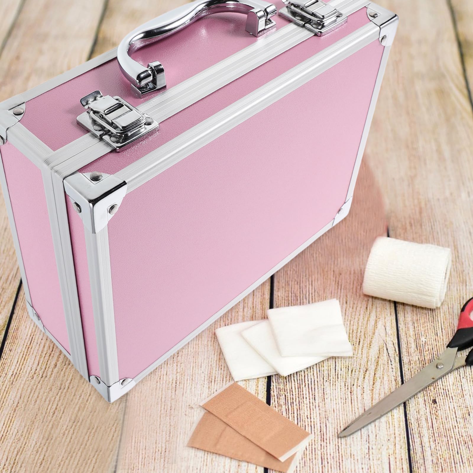 COLLBATH Valigetta in Lega di Alluminio Multiuso Grande Capacità, Organizer per Attrezzi e Cosmetici, Design Elegante per Uso Personale e Professionale