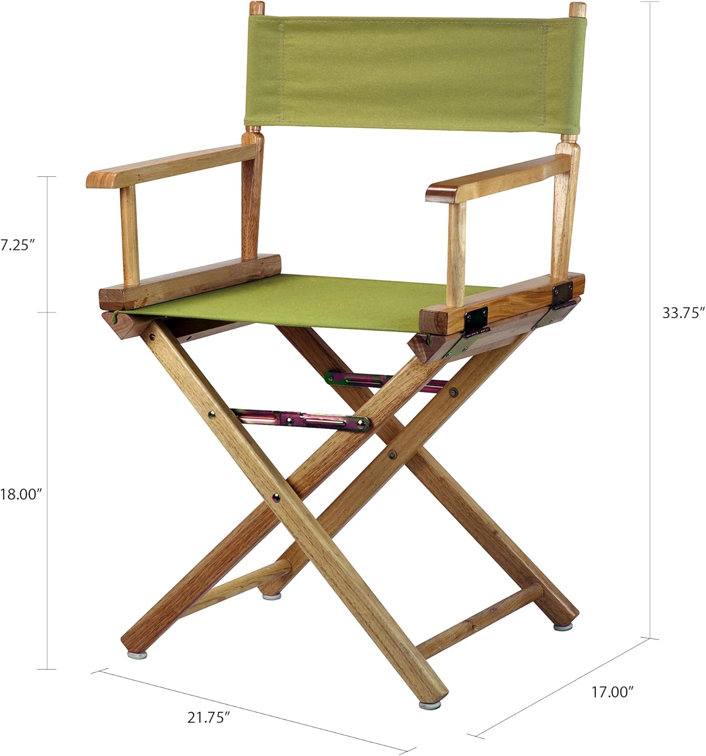 Casual Home 18" Director's Chair Natural Frame with Olive Canvas
