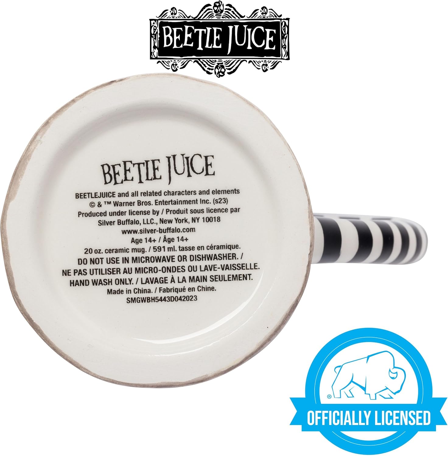 Silver Buffalo Beetlejuice Here Lies Ceramic 3D Sculpted Mug, 20 Ounces - Image 5