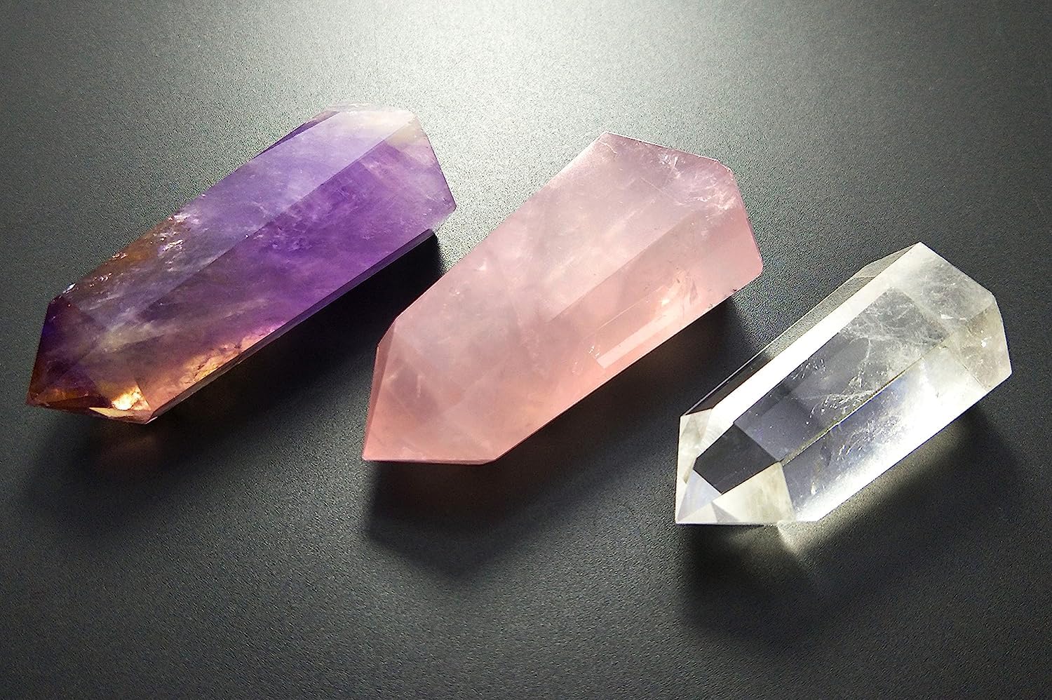 Barras de Cristal de curación, con Forma prismática, facetada y con Punta, para meditación, Terapia y Chakras, decoración