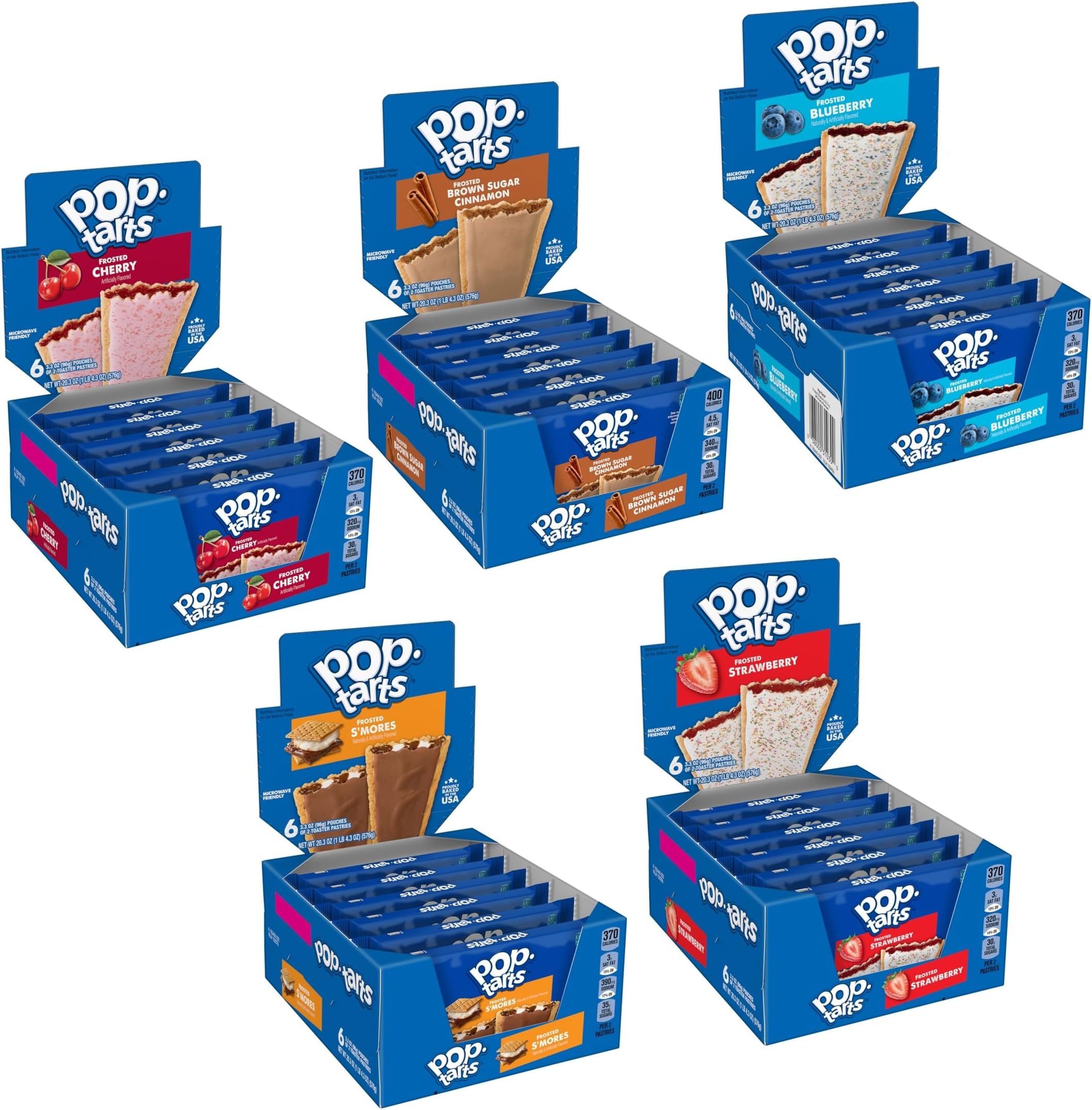 Pop Tarts Toaster Pastries, Breakfast Foods, Kids Snacks, Variety Pack (144 )