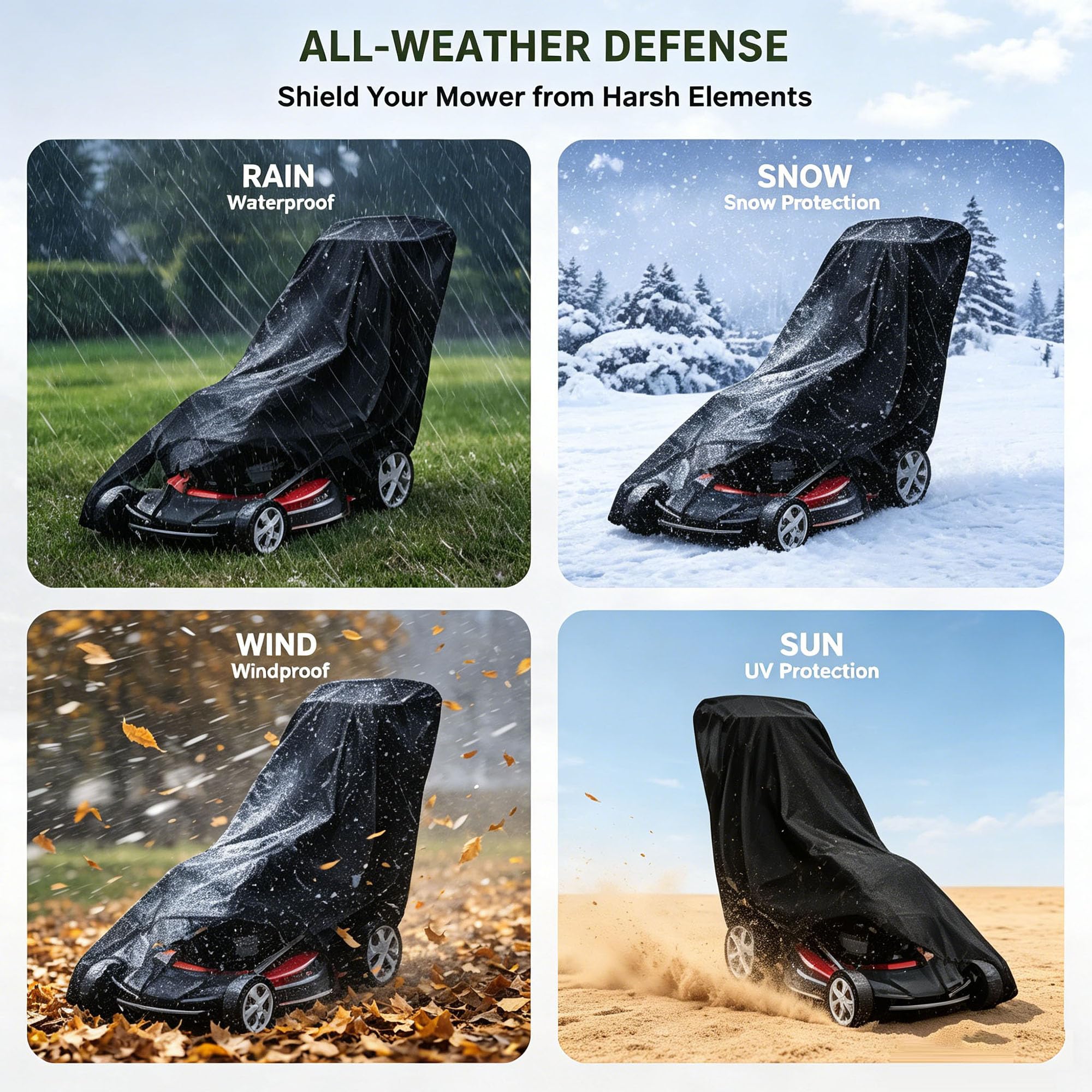 Funda para Cortacésped Impermeable para Gardol GLM-SP 46 2019-2026 Cubierta Protectora Resistente a los Rayos UV al Polvo Intemperie Cortacésped de Jardín Uso Exterior