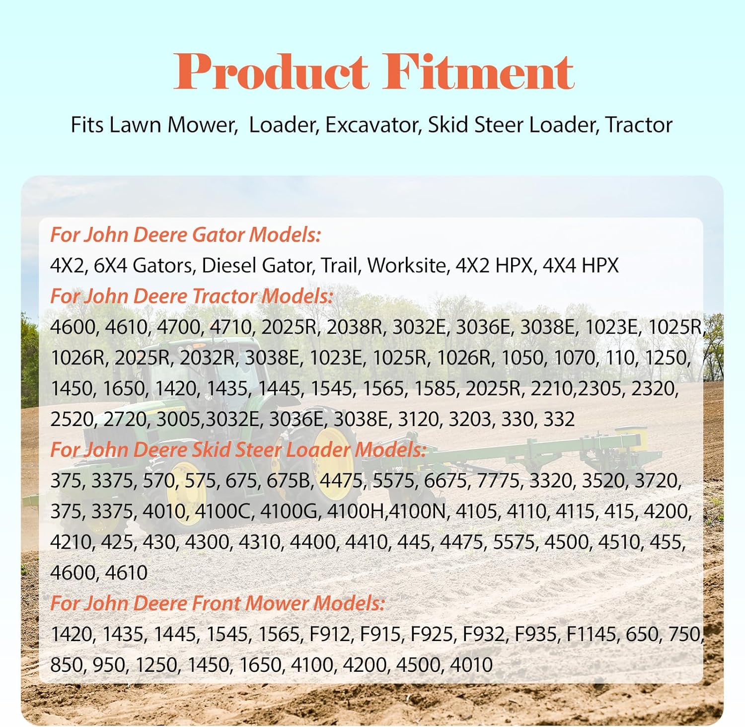 AR87167 Engine Block Coolant Heater Kit Compatible with John Deere Gator 4X2, 6X4, Diesel Gator, HPX, Compact Tractor 2025R, 3038E, 4600, Lawn Mower X495, X740, Skid Steer Loader & Front Mower