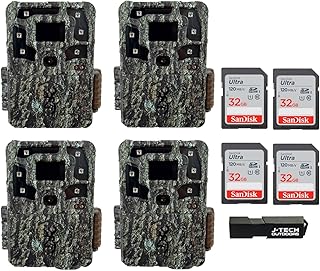 (4) Browning Strike Force Pro X 1080 Trail Game Camera Bundle Includes 32GB Memory Cards and J-TECH Card Reader (24MP) | BTC5PX1080 - Generic