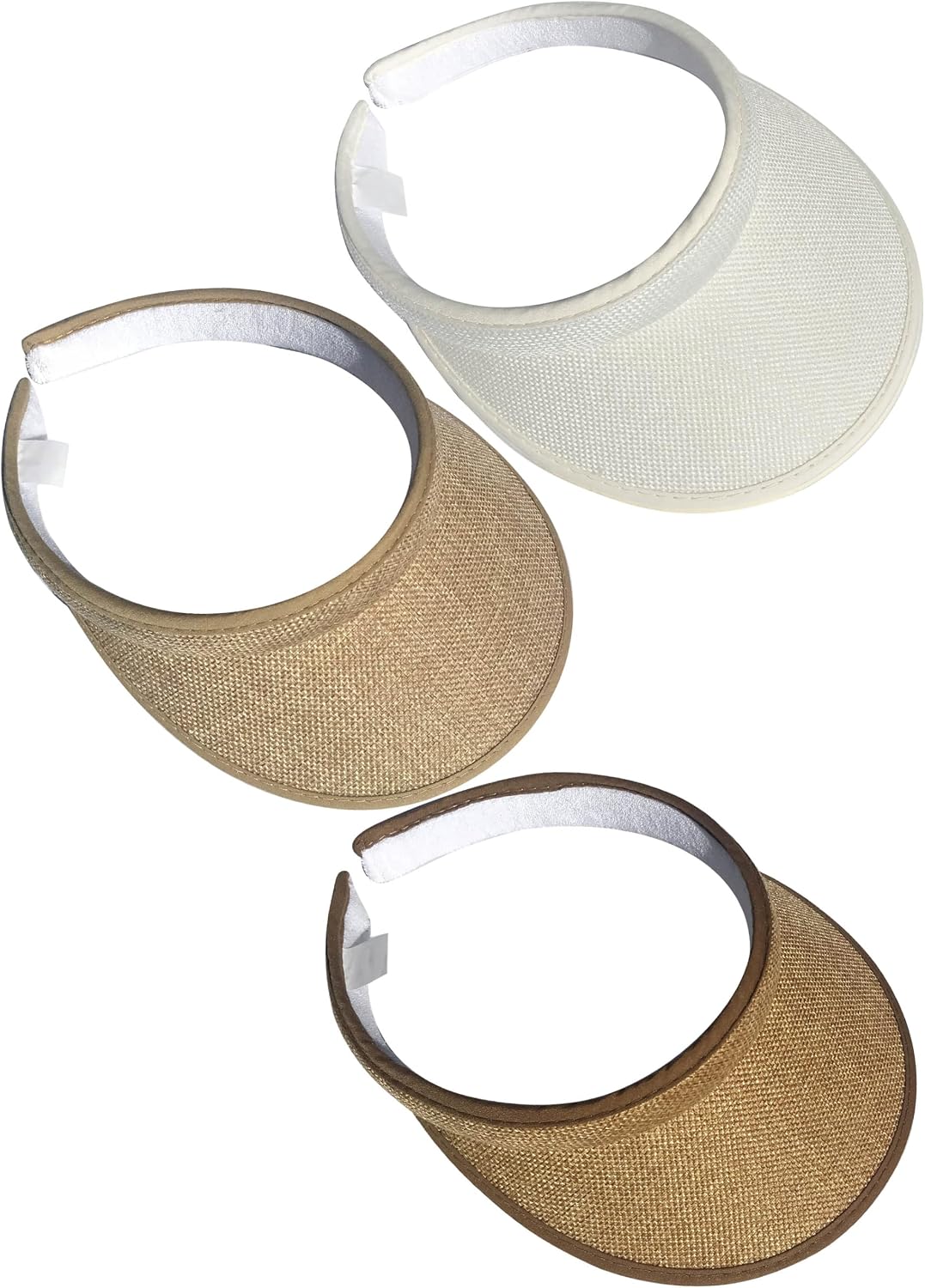 ​3 Pieces Clip On Visors Women Men Visor Sun Hats Hat Outdoor Sports Golf Beach Travel Tennis Cap