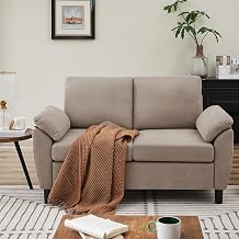 Mid-Century Accent Chair,34.6" Armchair Modern Linen Fabric Comfy Upholstered Single Sofa Chair with Side Pocket for Living Room Bedroom, Dark Grey