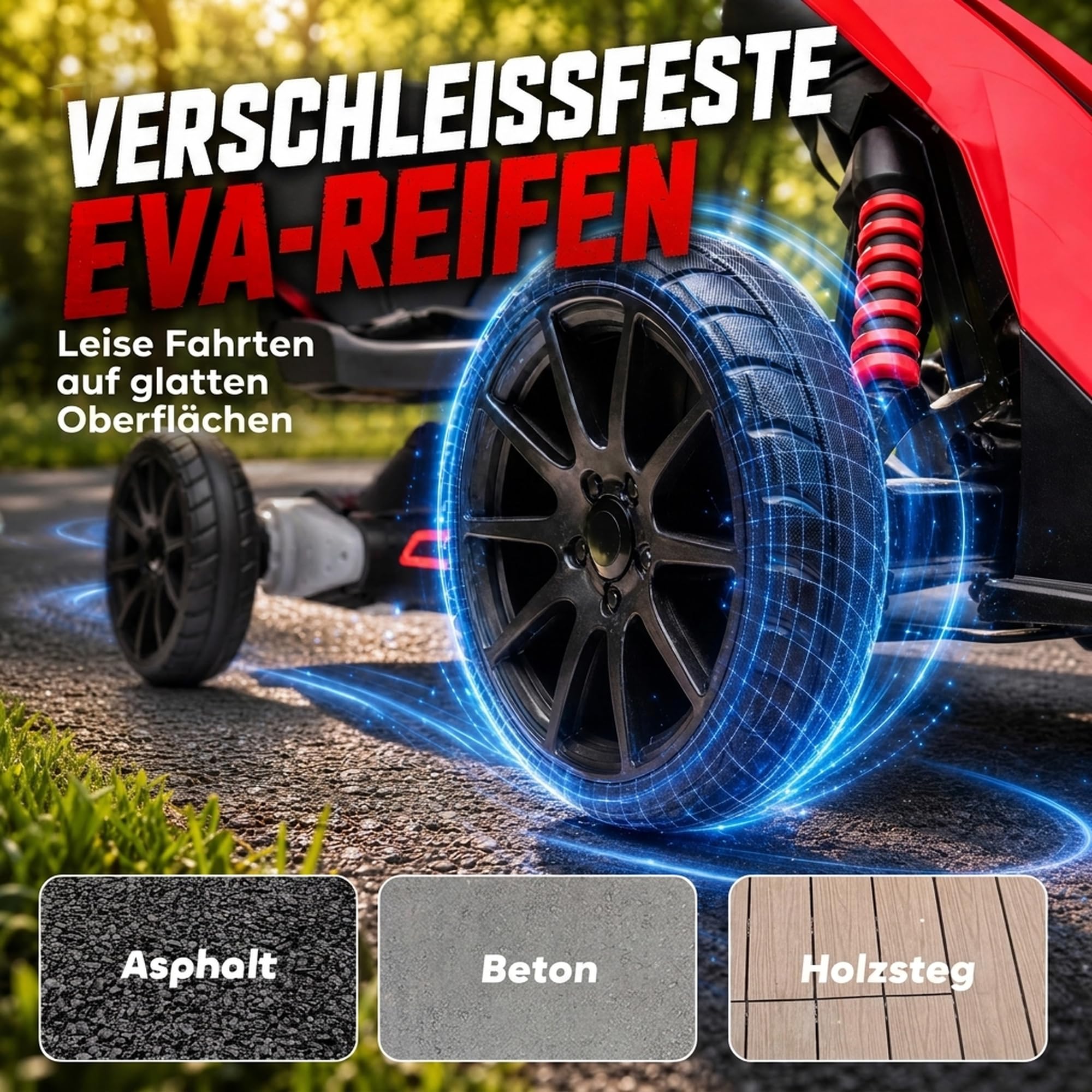 HOMCOM Elektryczny gokart dla dzieci 12V 3-5 km/h dla 3-8 lat Czerwony