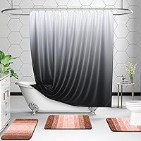 Vista 150 de OLANLY Juego de 2 alfombras de baño de 2 piezas, alfombras de baño de microfibra suave y absorbente y alfombra de inodoro con contorno