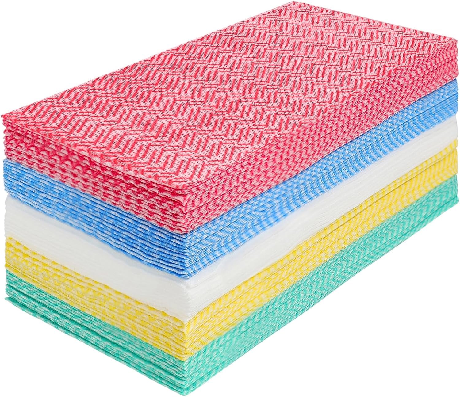 Reusable Kitchen Paper Towels All Purpose Cloths Kitchen Dish Cloths Absorbent Original Kitchen Towels Disposable Kitchen Rags Disposable Cloths Cleaning Wipe Sheet (Multicolour,60 Pcs