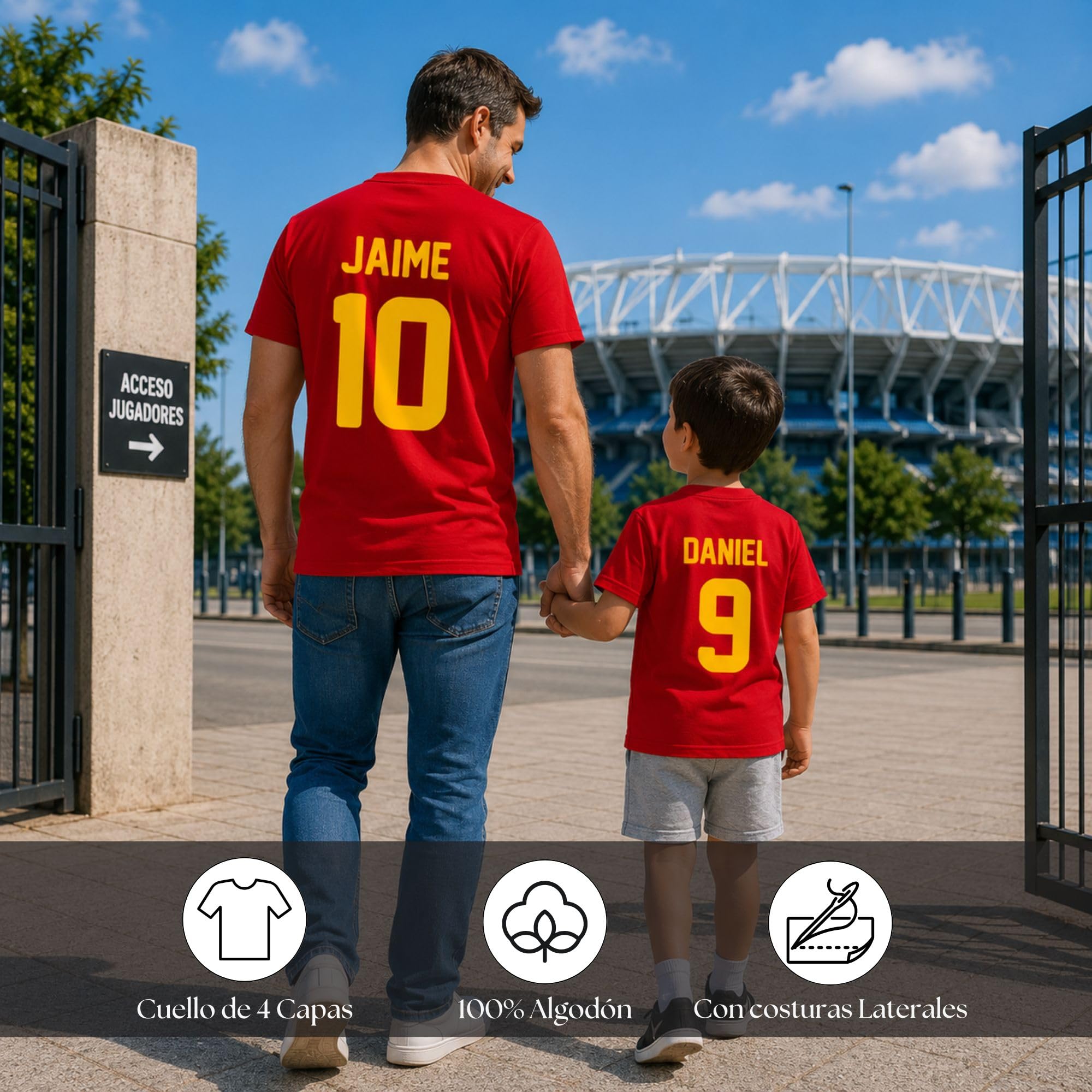 Camiseta/Body Mundial 2026 para Bebé/Niño Personalizada con Nombre y Número. Body personalizado España bebe. Camiseta de Mundial 2026 Personalizada Niño. Diferentes Paises. 100% algodón. VARIAS Tallas