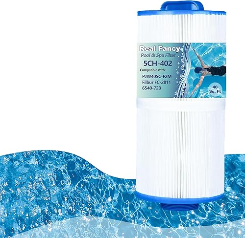Cartucho de filtro de spa 5CH-402 Reemplazar Pleatco PJW40SC-F2M, Filbur FC-2811, Unicel 5CH-402, Sundance Spas 6540-723, Del Sol Spas, 40 pies