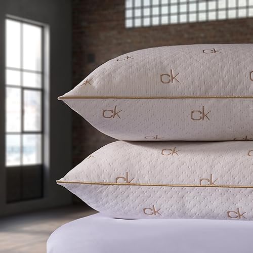 Miniatura 10 de Calvin Klein Juego de 2 almohadas de cama de 20 x 28 pulgadas de tejido carbón para dormir, 2 unidades