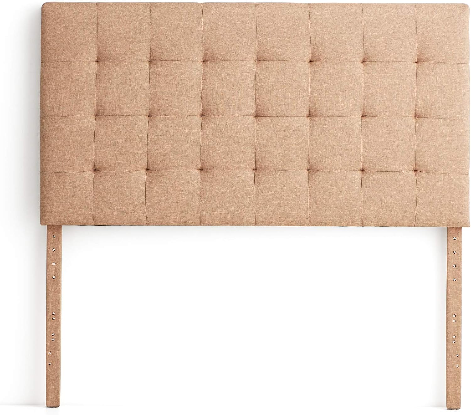 Lucid Upholstered Rectangle Square Tufting headboard, King/California King, Beige