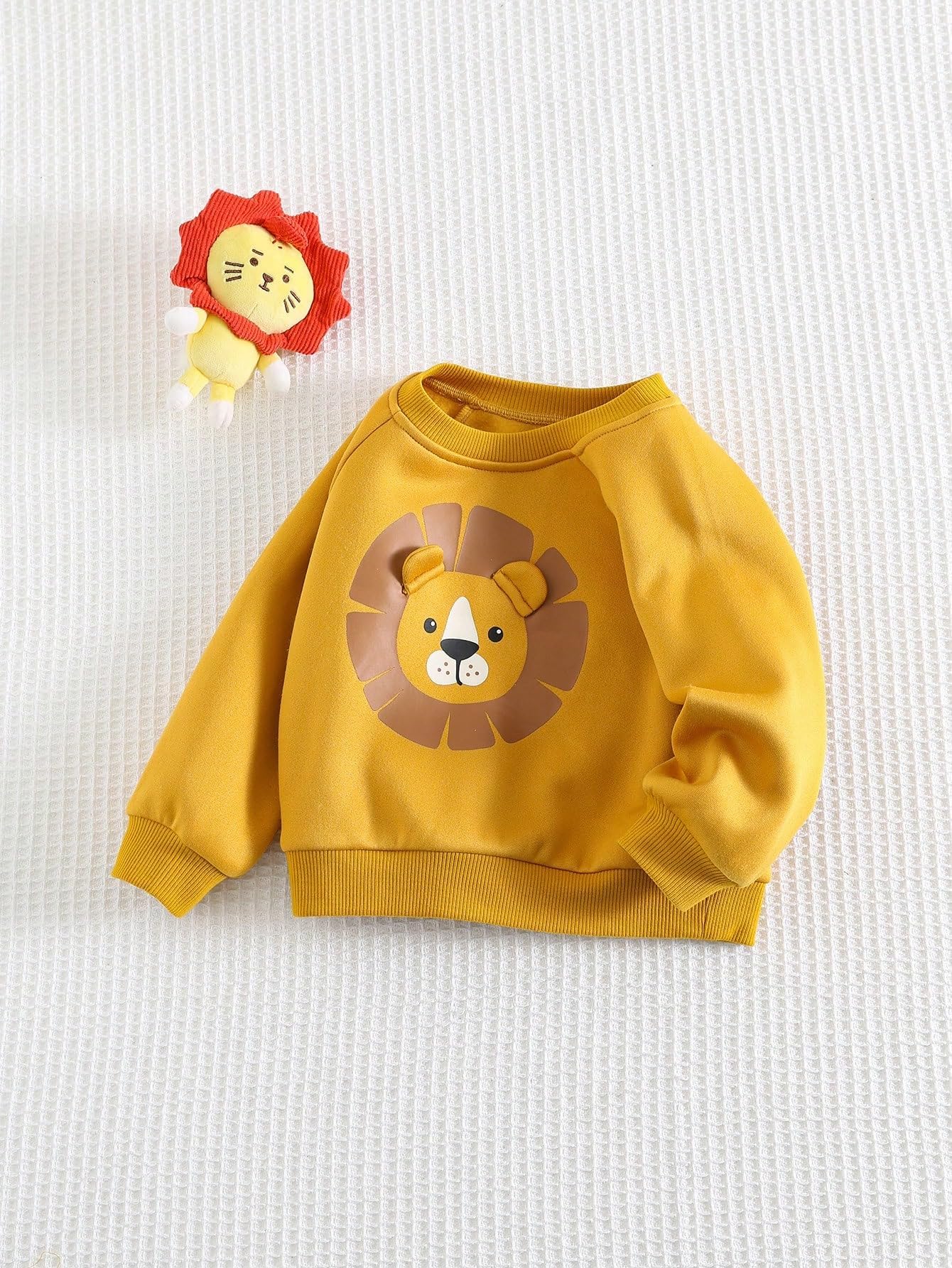 Lymio Kids Sweatshirt | Sweatshirt for Kids | Comfortable Boys T-Shirt | Unisex Baby Full Sleeve Top(Kids-03-Yellow) | Age 2-3 Years
