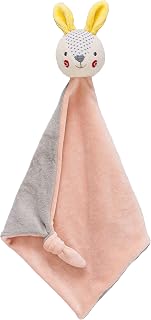 Petit Collage Organic Cotton Newborn Baby Blanket, Pink Bunny – Soft, Cuddly Blanket for Newborns, Babies and Toddlers, Measures 14.25” x 18” – Cuddly Toy Made of 100% Organic Cotton
