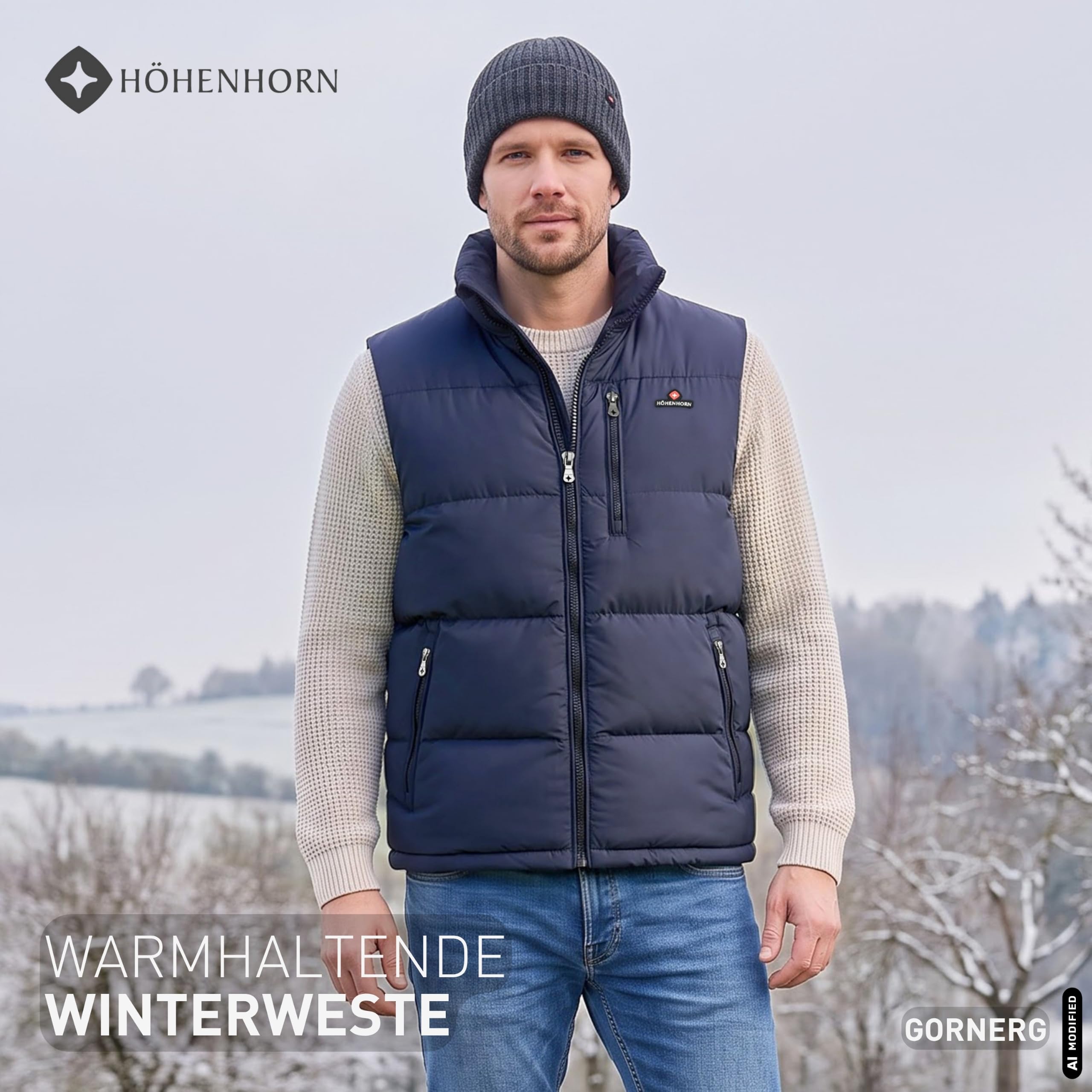 Höhenhorn Gornerg Herren Weste Winter Gefütterte Winterjacke