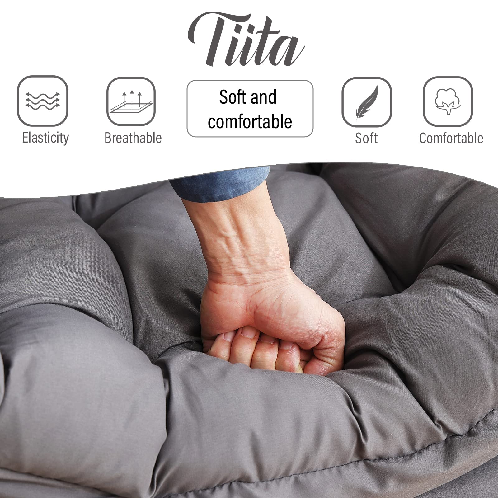 Tiita Lazy Chair with Ottoman, Modern Large Accent Lounge Chair ...