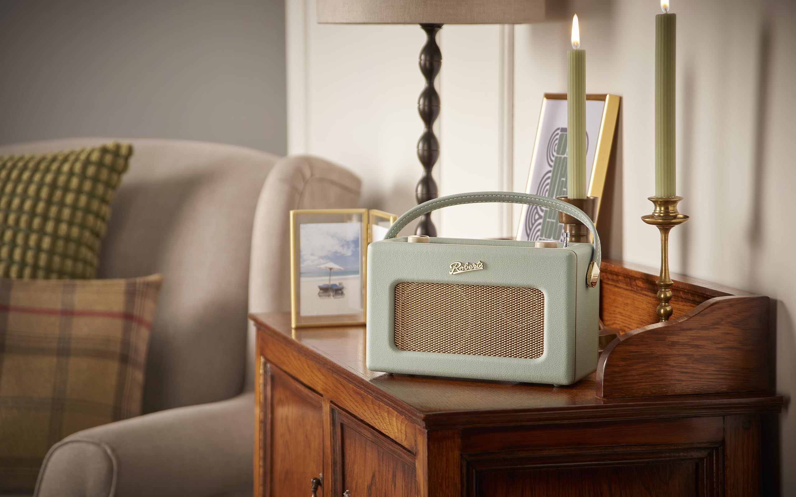 Roberts Revival Uno BT Dab+/FM/Bluetooth Radio Reloj despertador, Azul Cielo