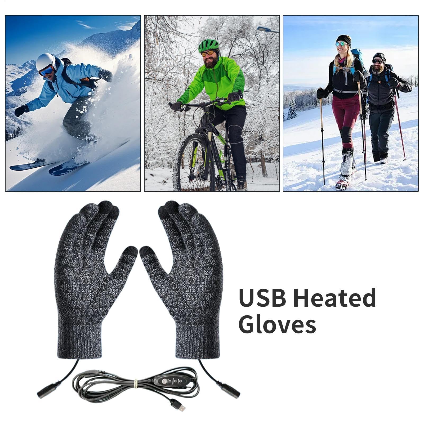 Guantes de correr, guantes ligeros antideslizantes para pantalla táctil, guantes térmicos de invierno con 3 modos de resistencia al viento, ropa cálida para ciclismo, esquí, senderismo, snowboard