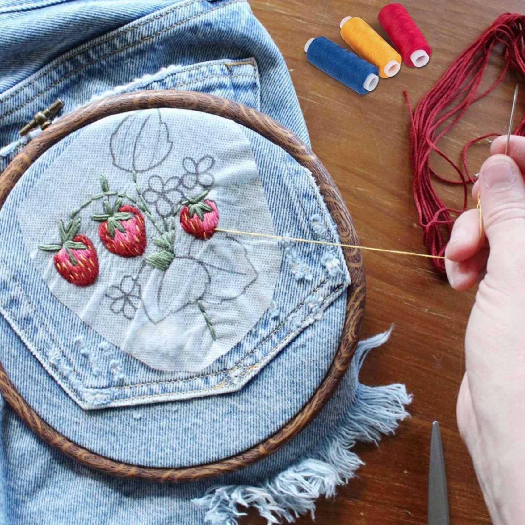 200x Juego de Hilo de Coser 100 Colores 250 Yardas Cada Carrete Kit de Hilo de Poliéster para Coser Una Mano O Una Máquina