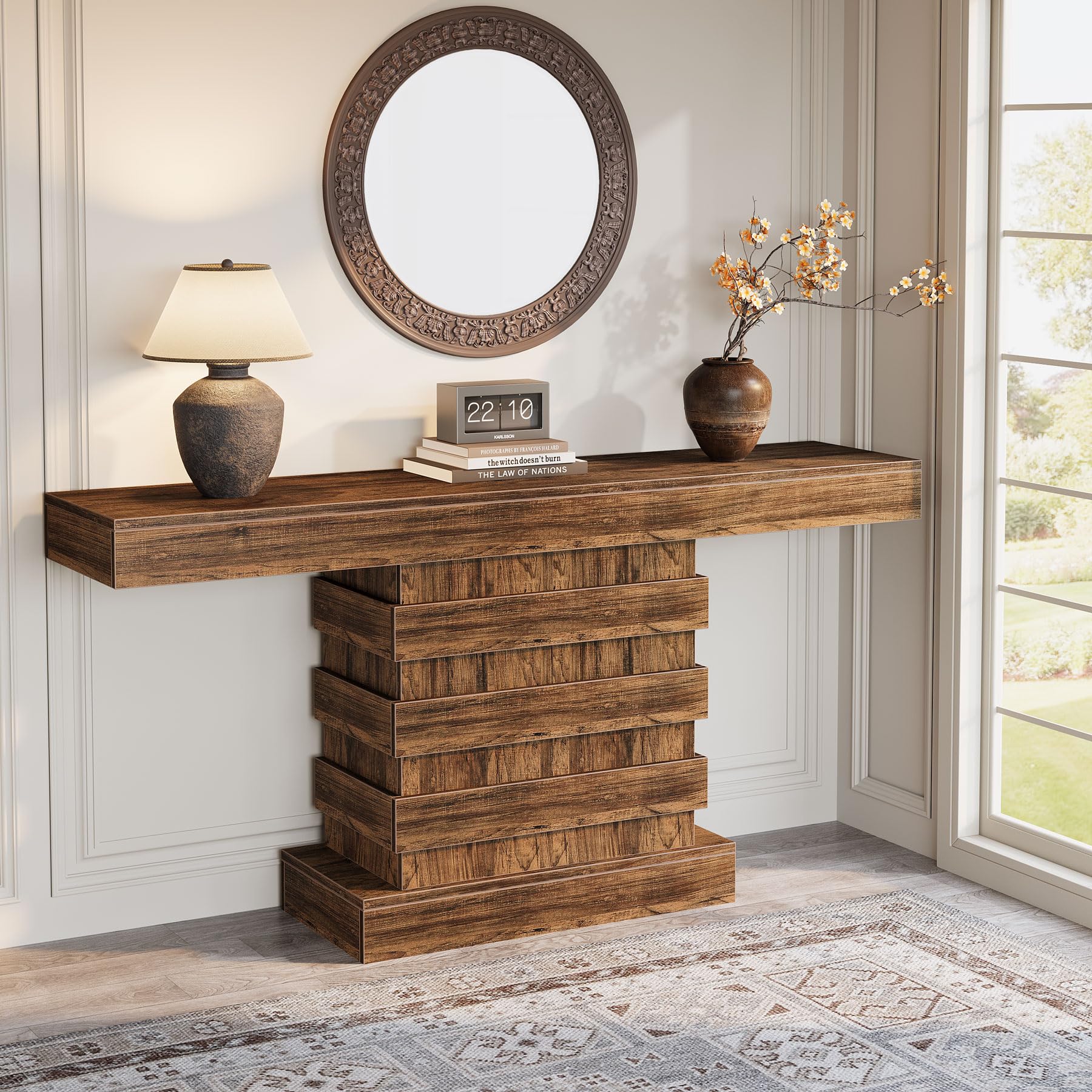 Amazon.com: Tribesigns 63-Inch Farmhouse Console Table, Unique Long ...