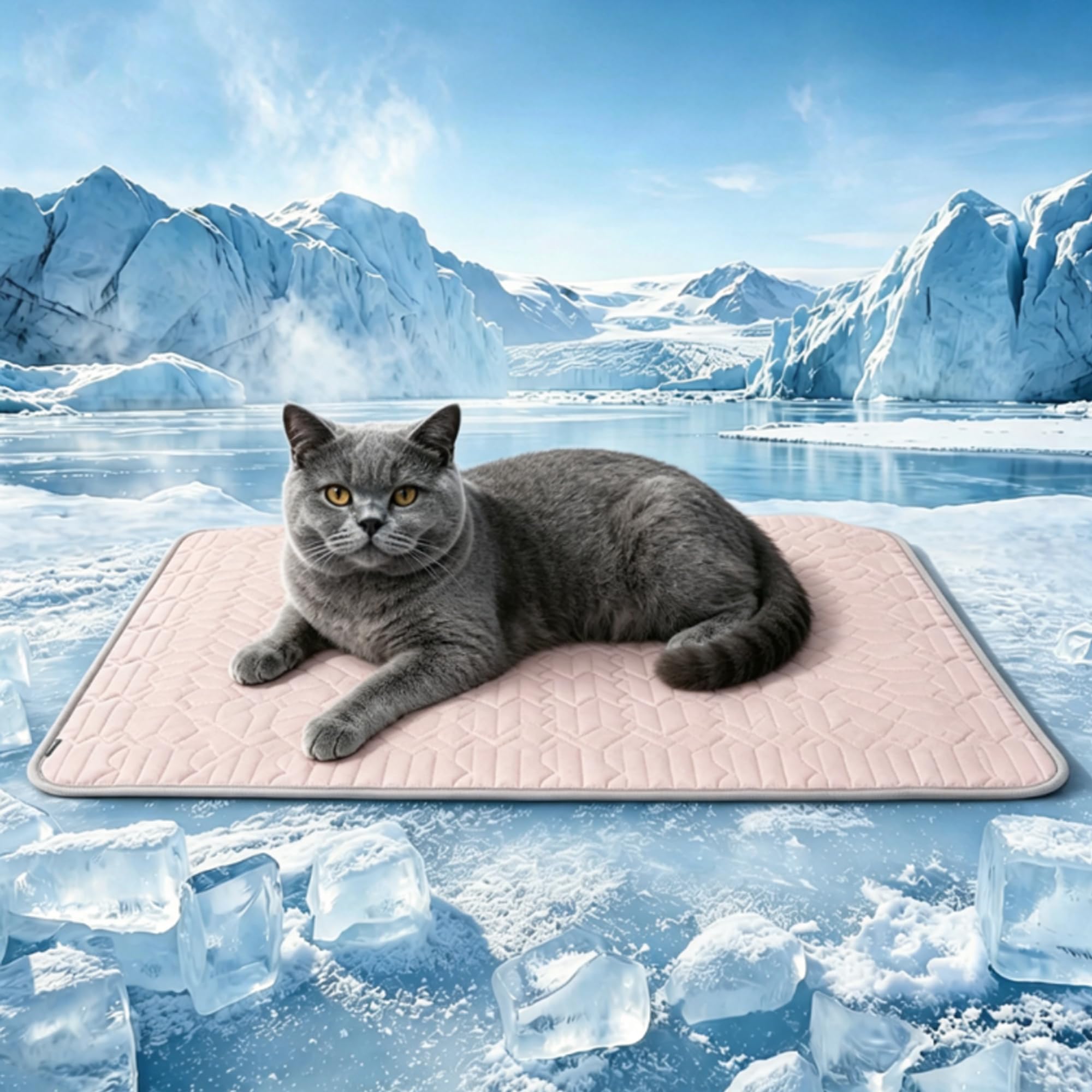 Lonivea Cooling Mat,Gel-Free 3 to 4 Degrees Cooler in Minutes，Pink：16*20in