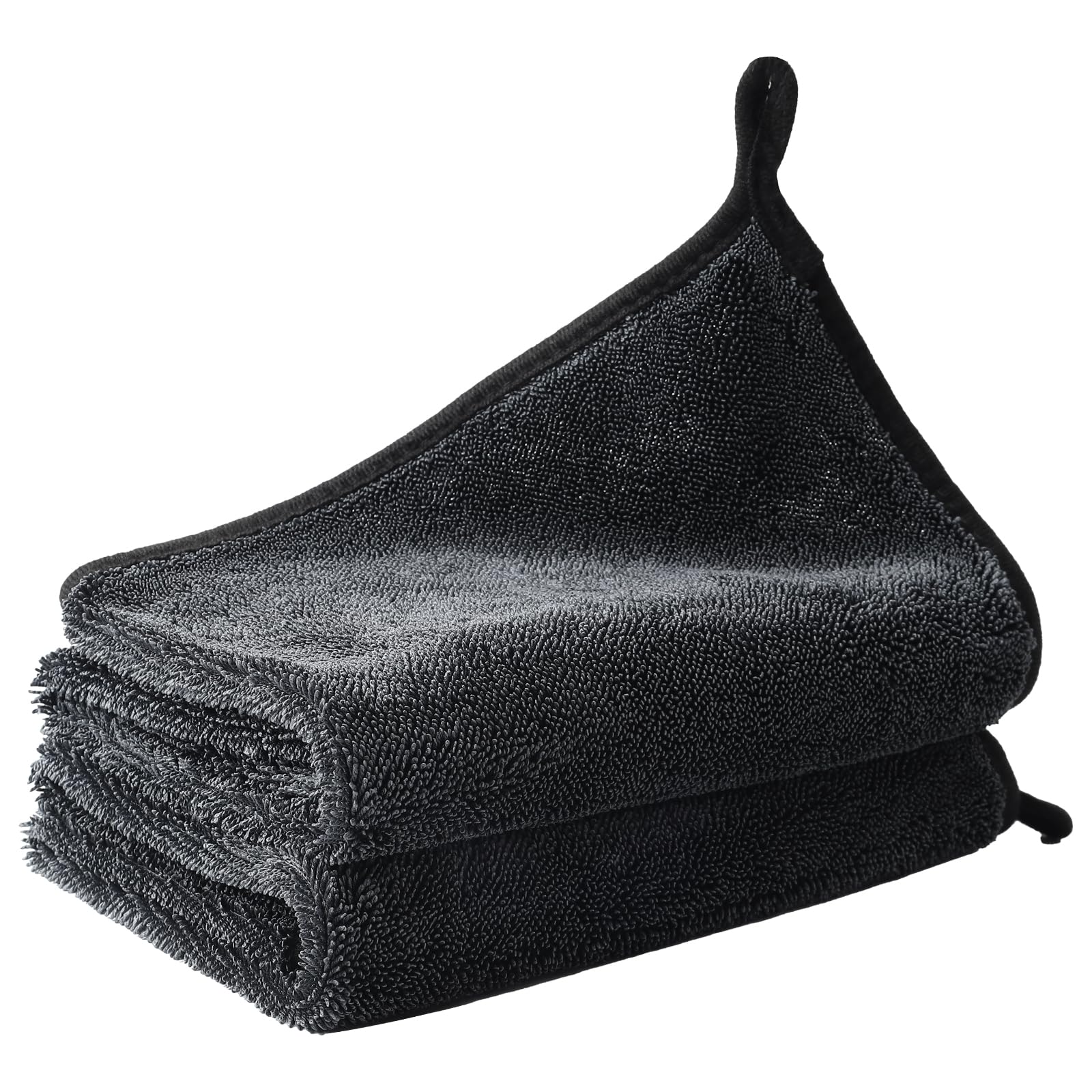 Kingsheep 2 x Premium Drying Cloths Extremely Absorbent Grey Microfibre Cloths 60 x 50 cm 650 gsm