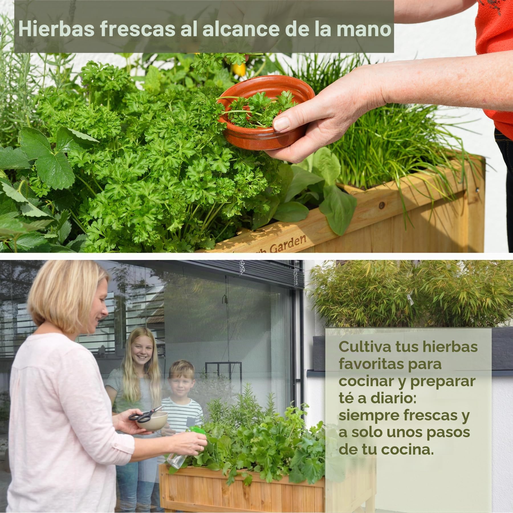 Vegtrug - Mesa de Cultivo, Incluye Compartimentos para Plantas // 80 x 78 x 58 cm (Largo x Prof. x Alto)