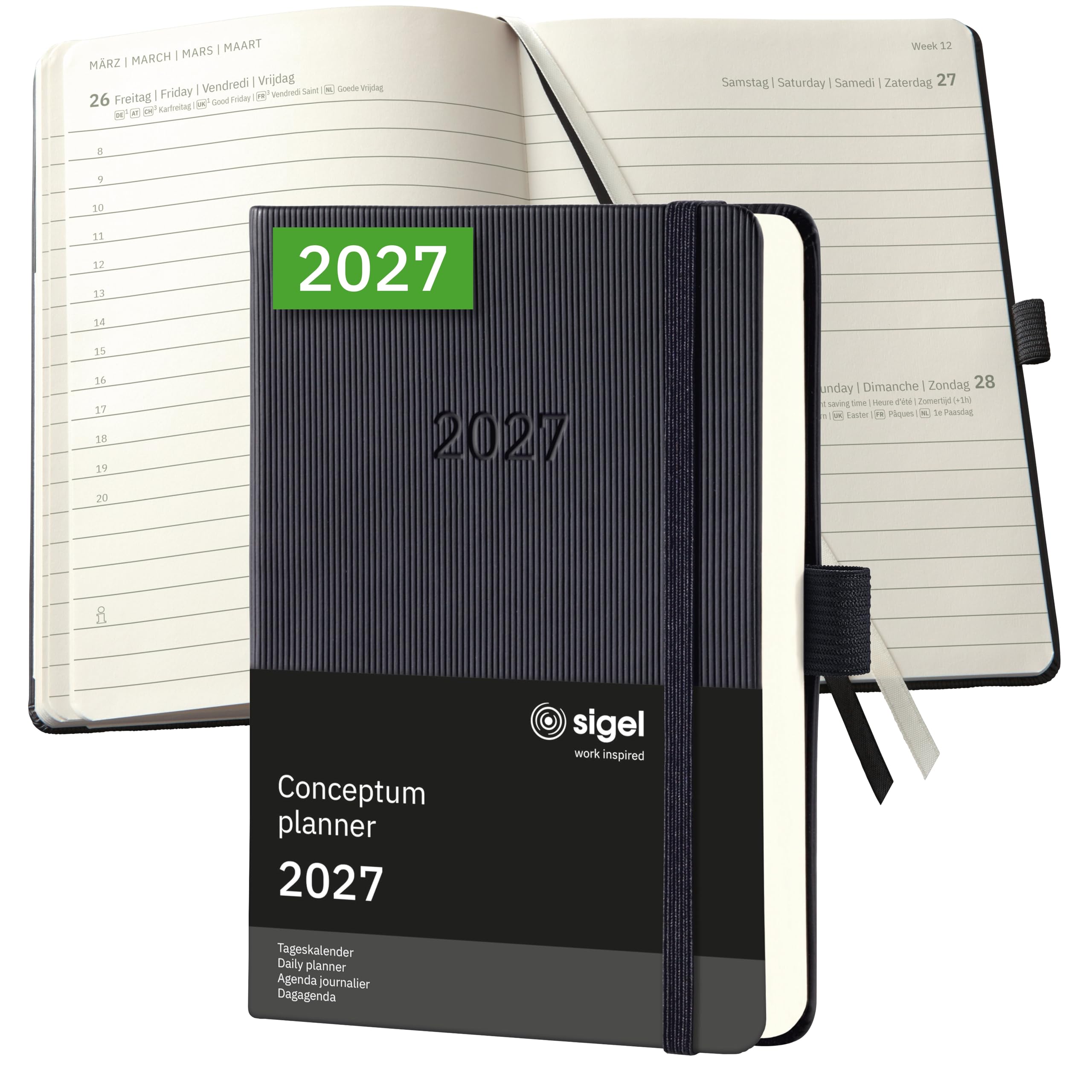 SIGEL Conceptum 2027 Daily Diary A6 Hard Cover
