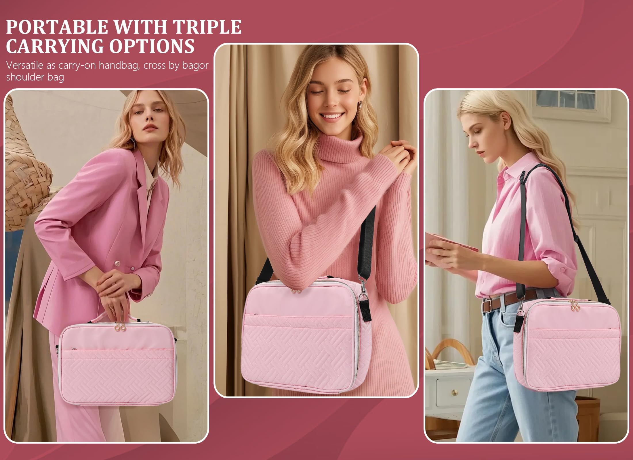 Funda para la Biblia para mujer, bolsa grande para la Biblia con correa para el hombro, soporte de suministros de estudio bíblico incluye pestañas resaltadoras, estuche de kit de diario empaquetado en
