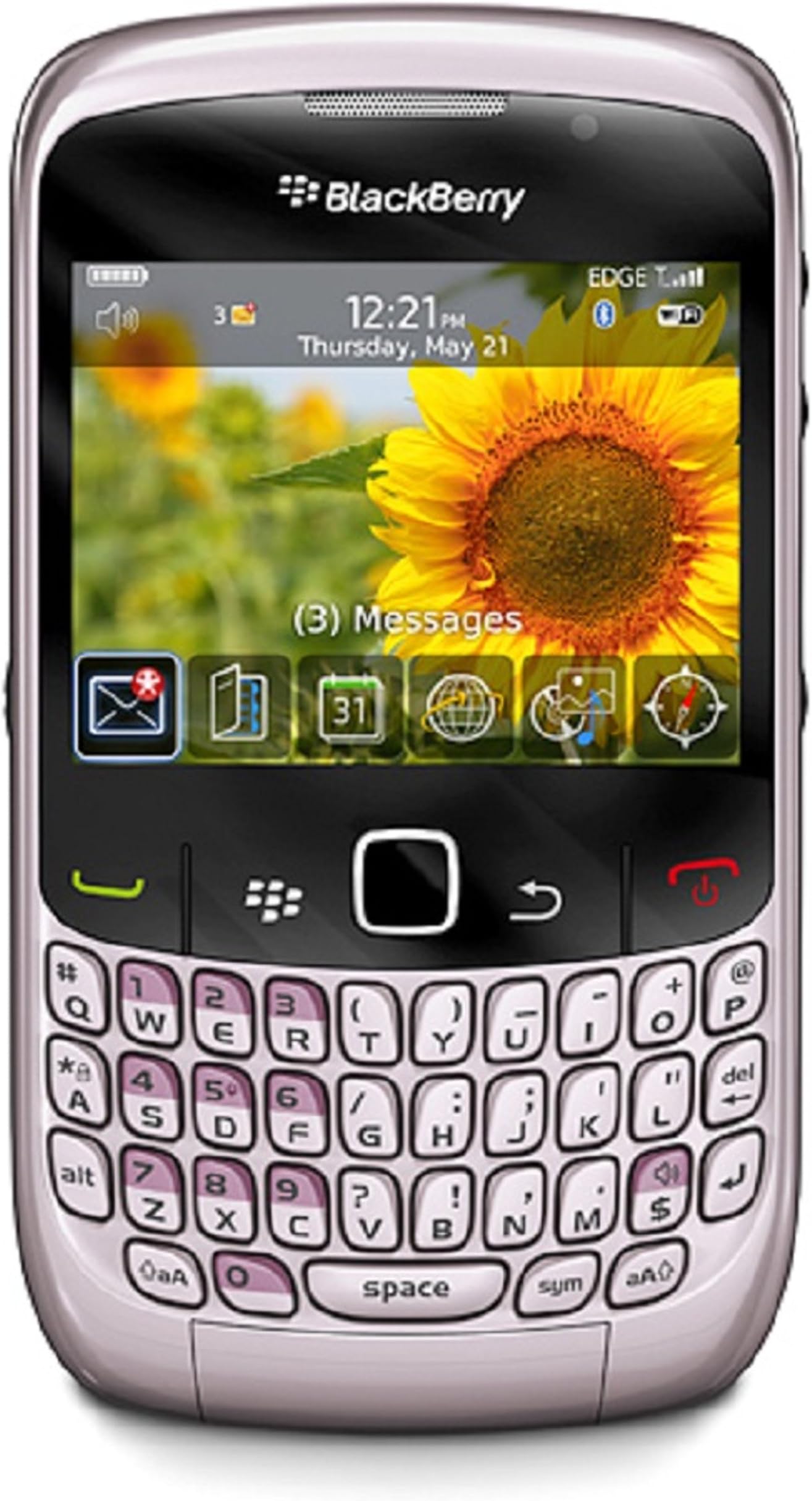 BlackBerry Curve Gemini 8520 Unlocked Phone with 2MP Camera, Bluetooth and Wi-Fi - Pink