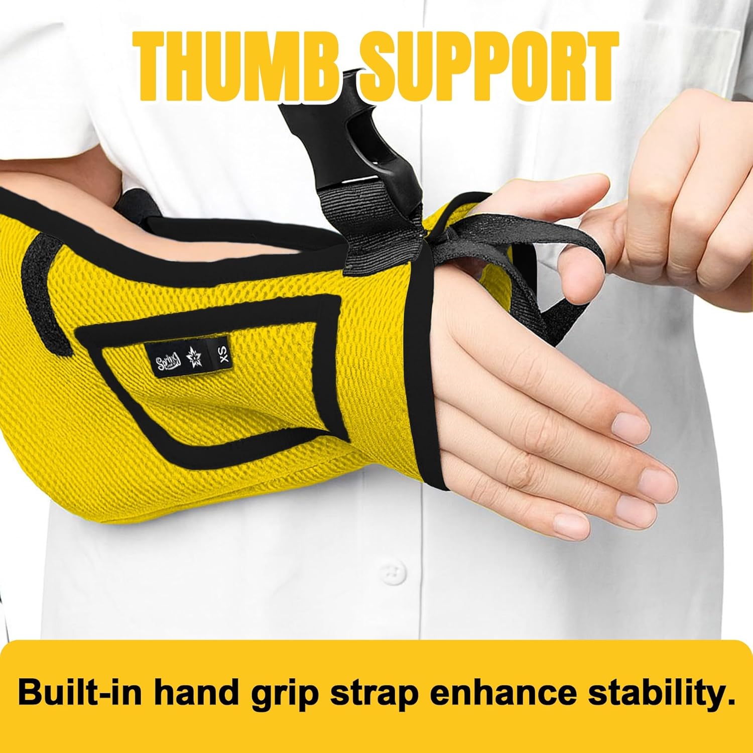 SPRING SEAON Kids Arm Sling Shoulder Immobilizer for Arm,Wrist,Elbow Injury Lightweight Breathable Sling with Adjustable Shoulder Strap Mesh Arm Support Brace for Children,Boys,Girls