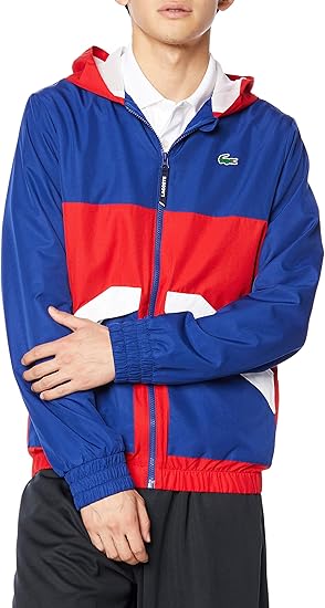 Amazon Co Jp ラコステ アウター 公式 カラーブロック撥水ジップジャケット メンズ ネイビー レッド 日本サイズxl相当 ファッション