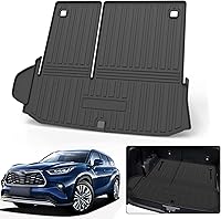 Vista 7 de Revestimiento de carga para Sienna 2019 – Negro TPO para todo tipo de clima, bandeja de carga trasera, impermeable, protector de alfombrilla