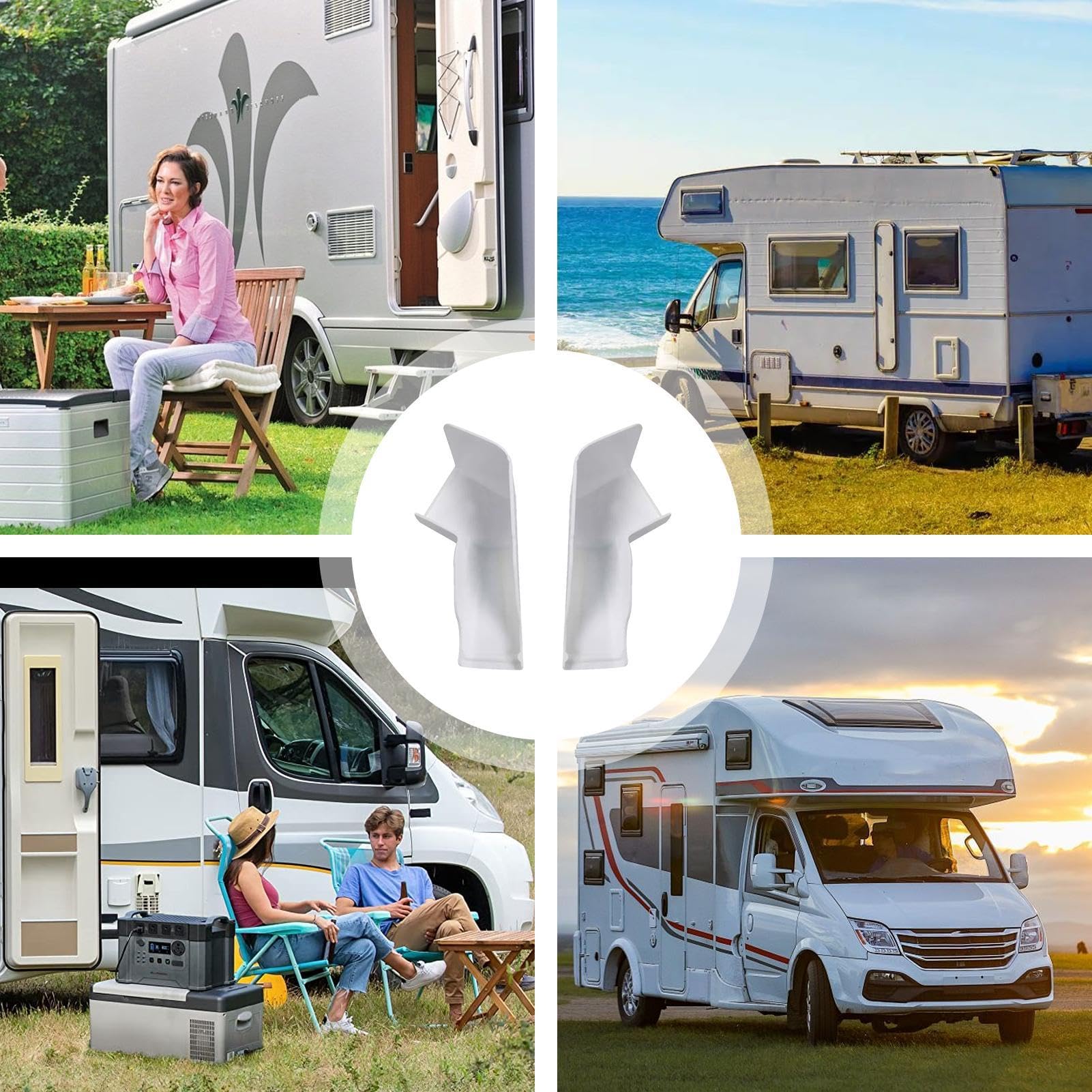 Dachrinnenauslauf Für Wohnmobile, Dachrinnenset Für Schuppen - Wohnmobil-Dachrinn-enverlängerungen Regenrinnenauslauf,Linke Und Rechte Seiten-Rv-Regenrinne, Dachreling-Dachrinnen-laufschutz,