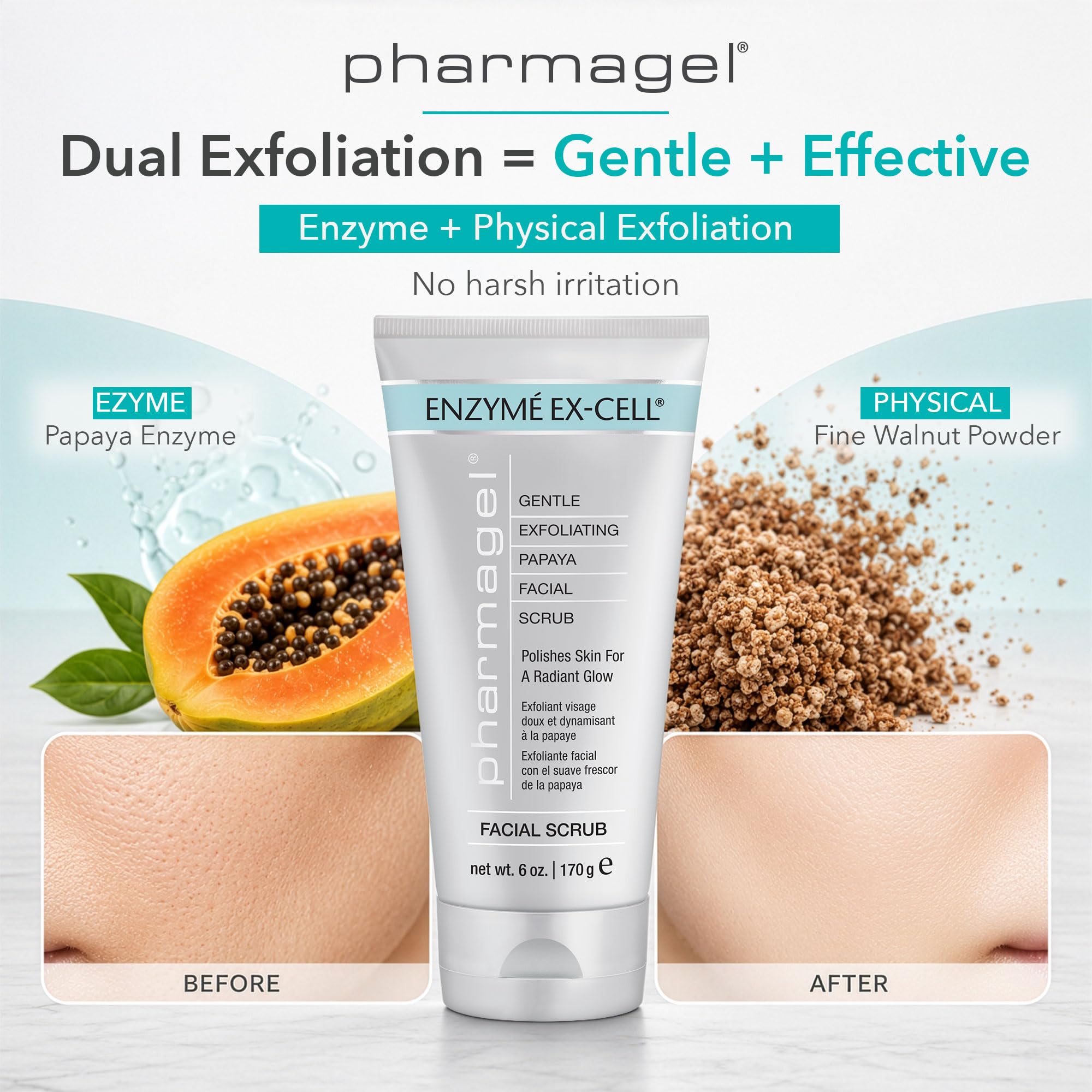 Amazon.com: Pharmagel Enzyme Ex-Cell - Gentle Papaya Face