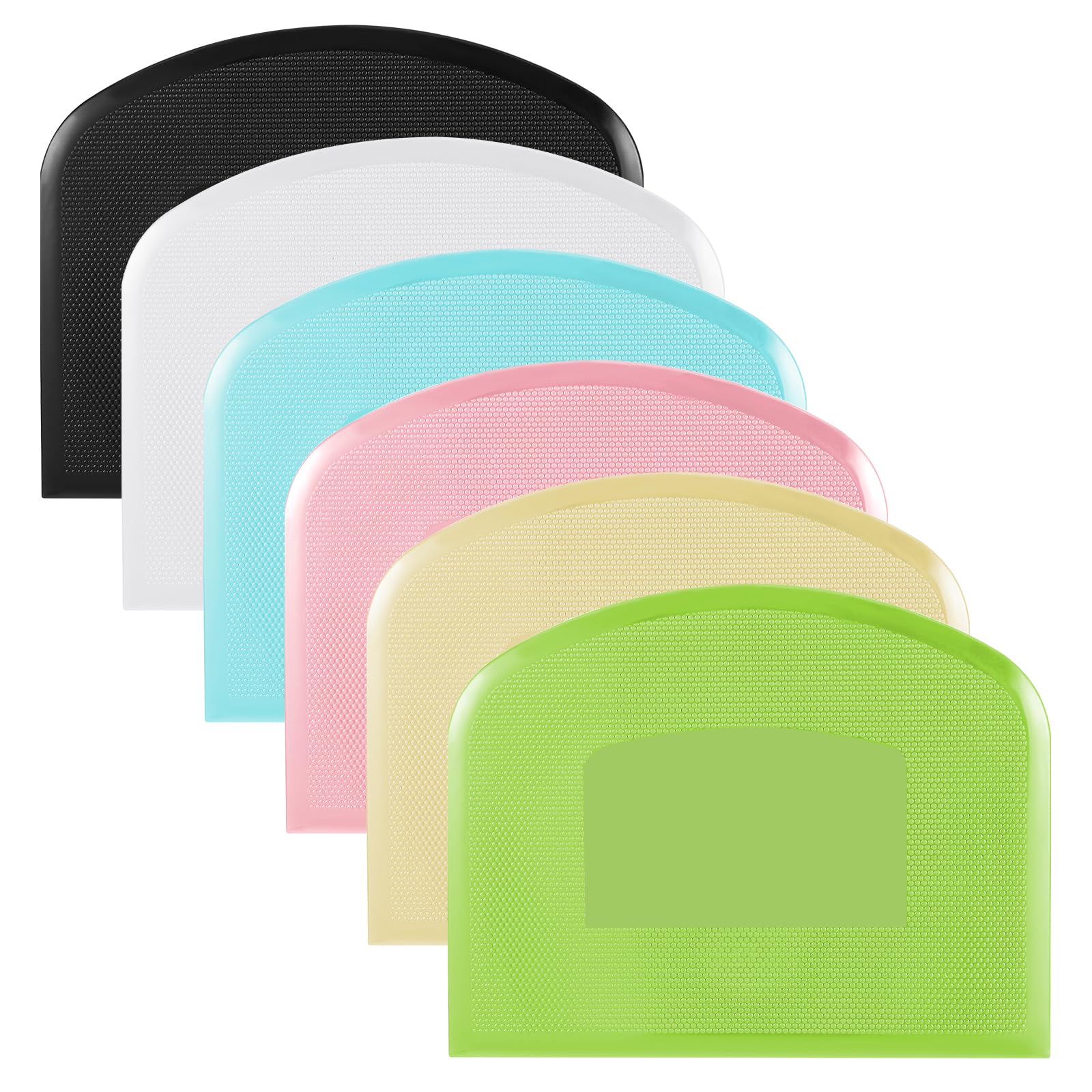 Rascador de masa – Rascador de plástico flexible de polietileno, herramienta de cocina multiusos de grado alimenticio para hornear, cortar pastelería, pasteles, fondant, glaseado