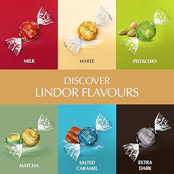 Lindt Lindor Matcha Chocolate Truffles – 200g Box (Approx. 16 Balls) – Smooth Filling – Gift, Birthday, Congratulations Treat