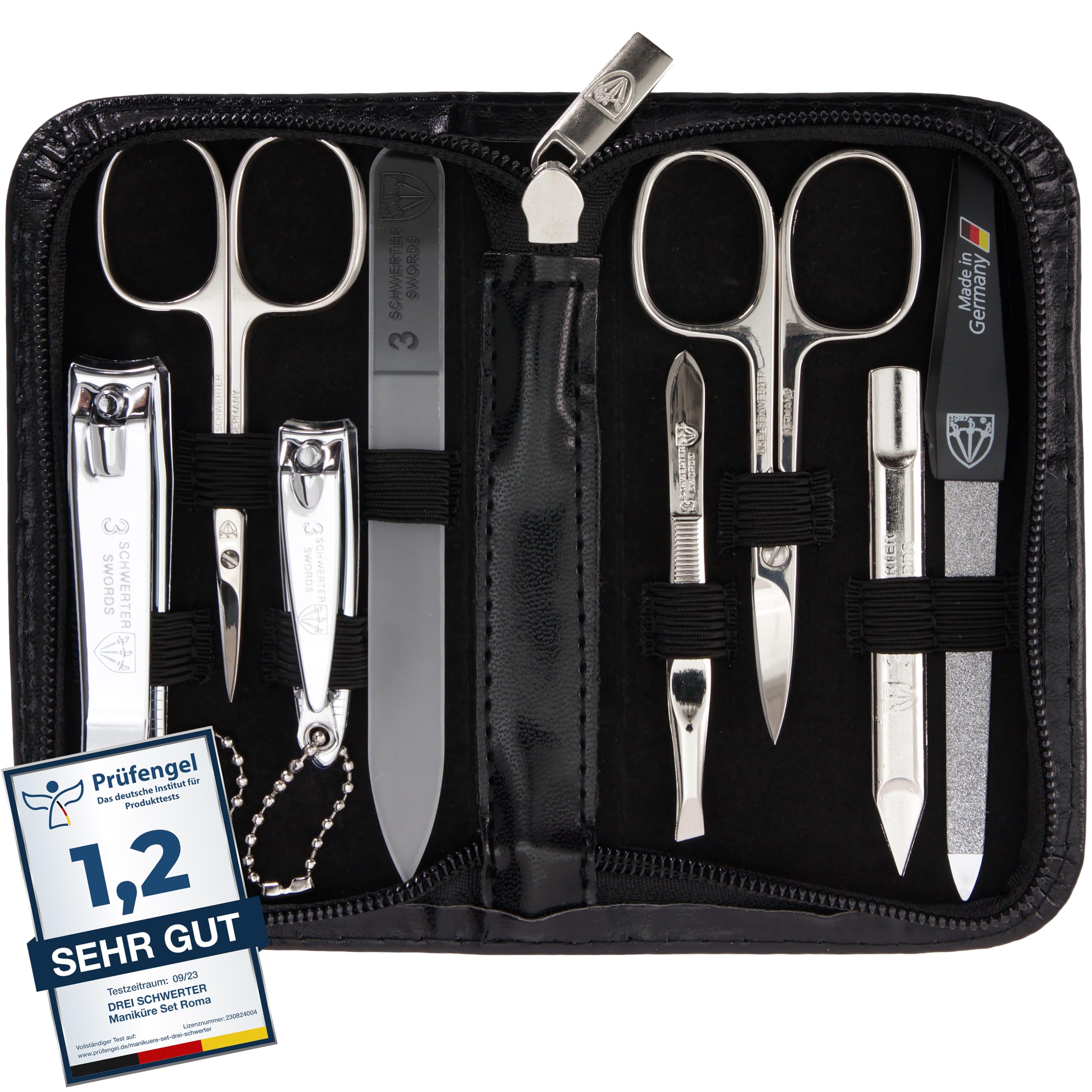 3 Swords Germany Solingen Manicure Pedicure Set Nail Care Kit Made in Germany