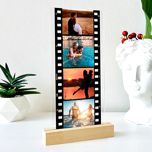 Miniatura 3 de Fotos de película de memoria personalizadas, decoración acrílica, marco de fotos personalizado en rollo de cámara, álbum de fotos significativo,