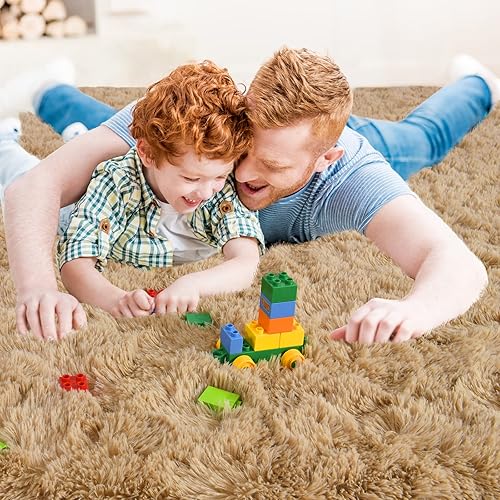 Miniatura 6 de Ompaa- Alfombra esponjosa, muy suave, para dormitorio, sala de estar, alfombra peluda de felpa grande de 3 x 5 pies, alfombra para niños, sala de