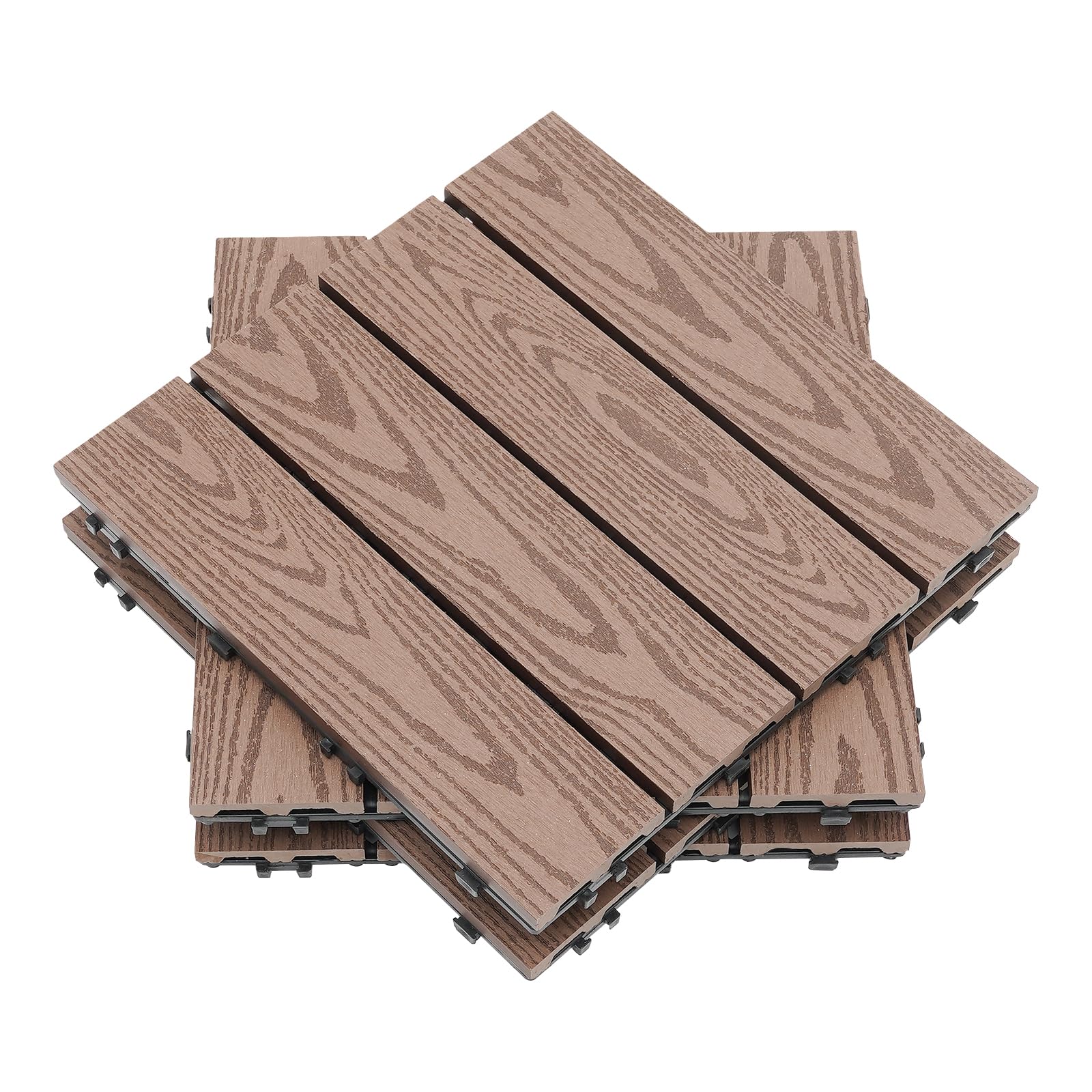 22 pavimenti in legno e plastica, 30 x 30 cm, per terrazze, caffè, terrazze, balconi e altre superfici in interni ed esterni