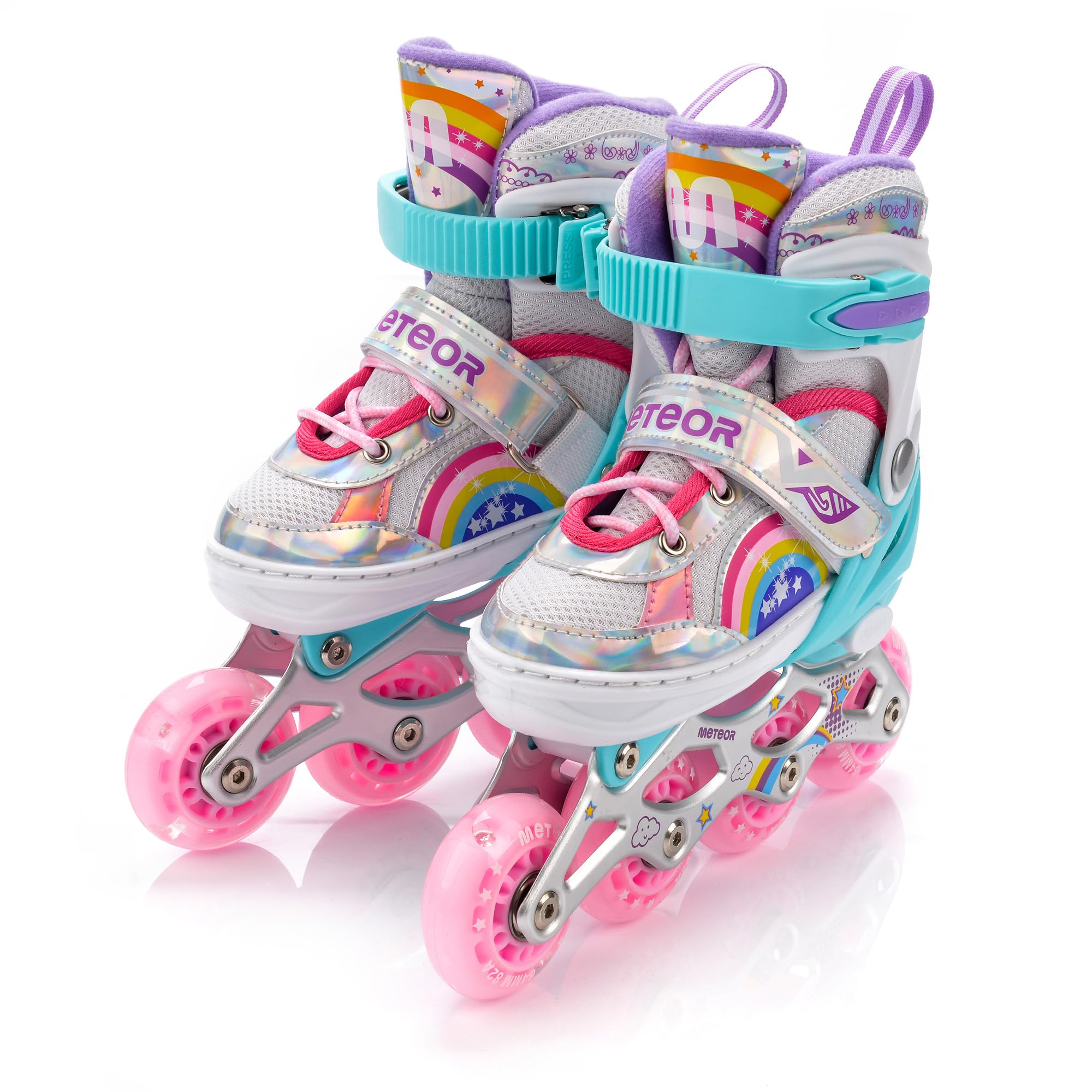 Patins à roulettes réglables en Carbone pour Enfants avec Roues LED