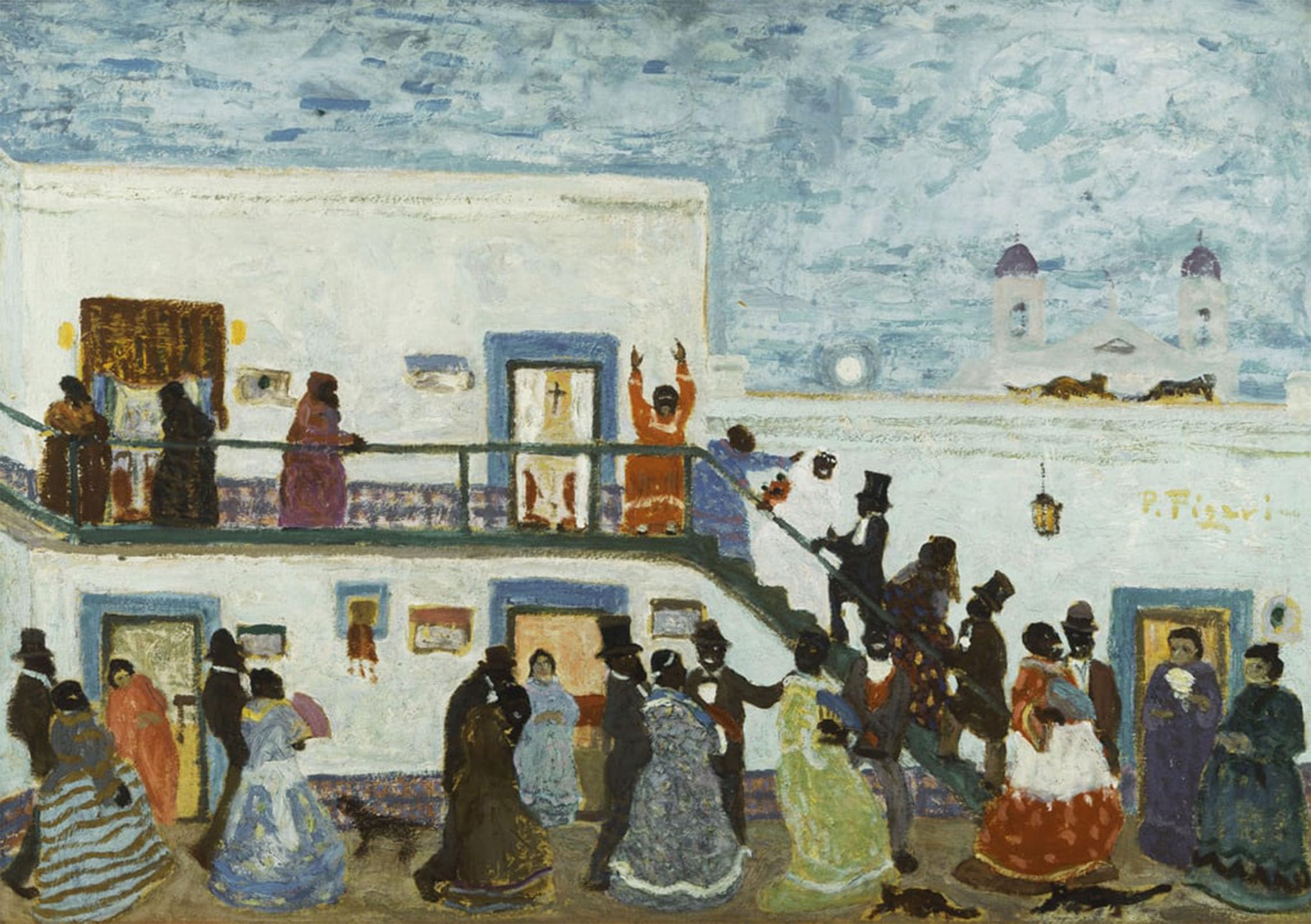 Lienzo de Pedro Figari para transformar paredes vacías en espacios sofisticados de 60x90cm 5