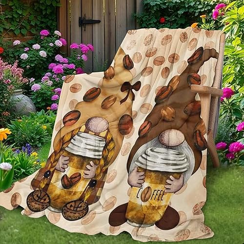 Miniatura 2 de Manta de gnomo  Regalos de gnomo para mujeres, manta suave y mullida de otoño para sofá, manta de gnomo de café y mantas para mamá, adultos,